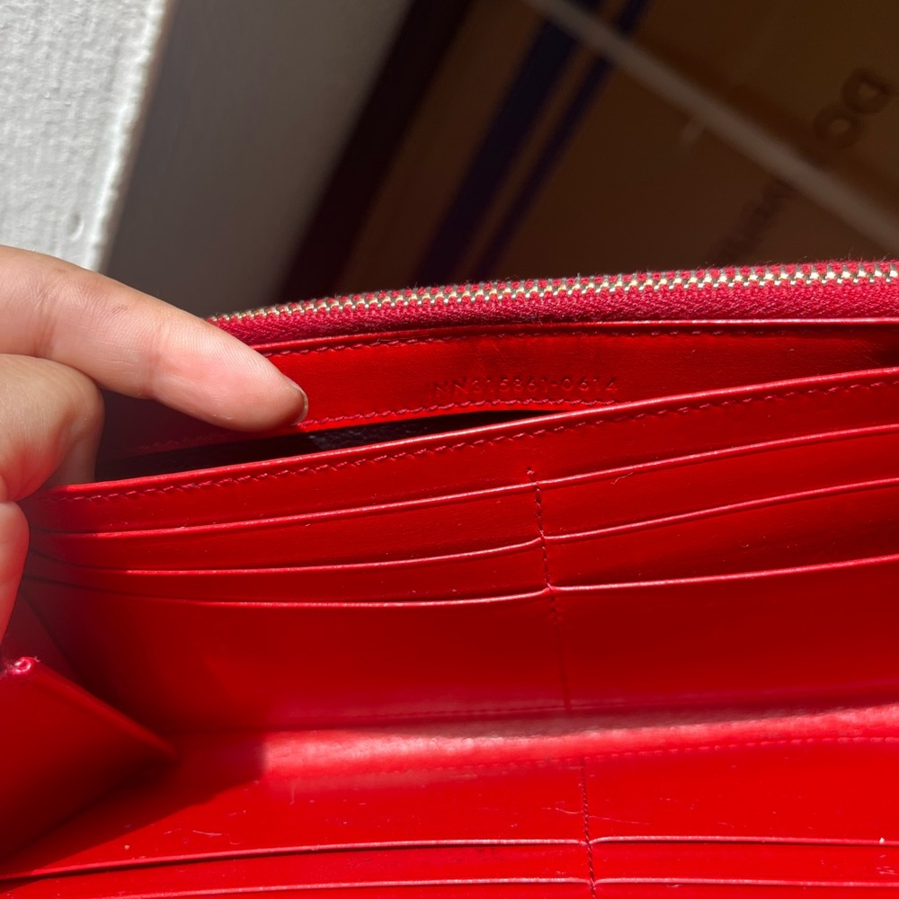 Saint Laurent Red Leather Long Wallet - Picture 7 of 10